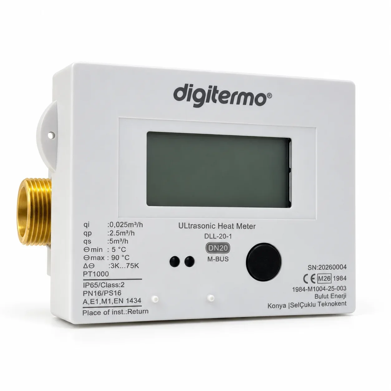 Digitermo DLL DN20 M-Bus Ultrasonik Kalorimetre